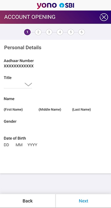 Digital Account Opening on YONO SBI