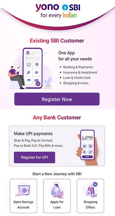 Registration on YONO SBI